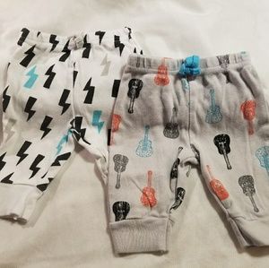 Lot of 2 Rosie Pope Baby Pants Size 3 Months